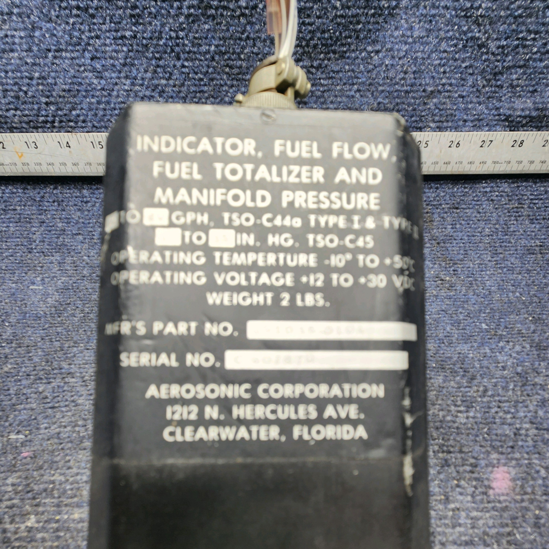 Used aircraft parts for sale, 651035-0104 MOONEY M20J MANIFOLD / FUEL FLOW - "FUEL TOTALIZER INOP"