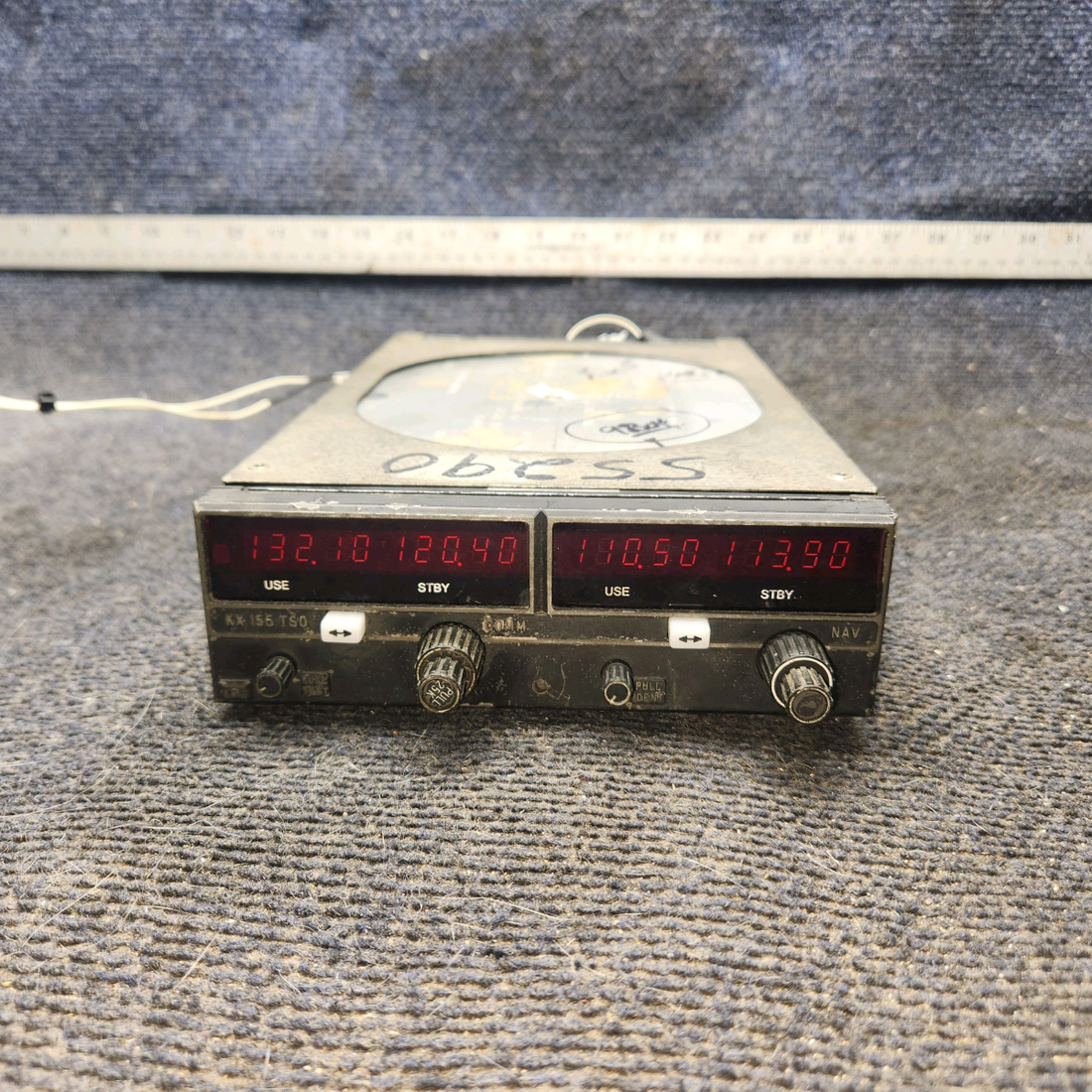 Used aircraft parts for sale, 069-1024-01 King Radio KX 155 piper PA-28-181 NAV/COMM Glideslope 14V w/ Tray & Wiring