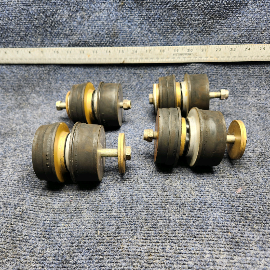 Used aircraft parts for sale, J-9612-8 Lord MOONEY M20J SHOCK MOUNT SET (SMOH: 64.5)