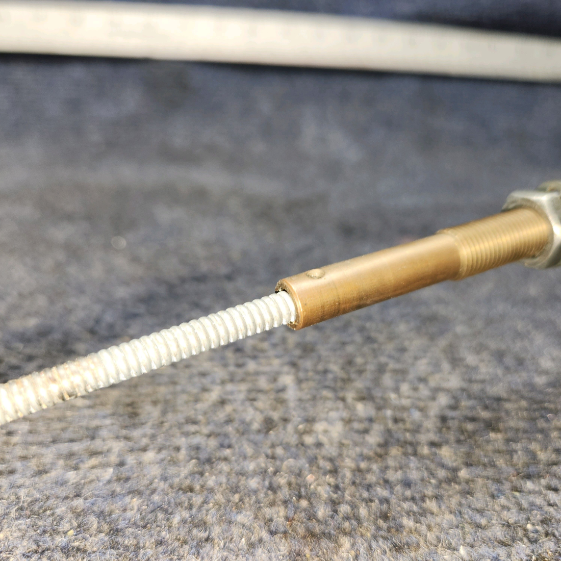 Used aircraft parts for sale, Standby Vacuum Cable Beechcraft A24R Standby Vacuum Cable Assembly (Length: 63")