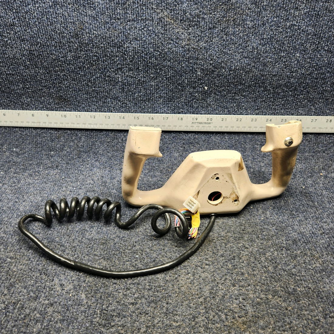 Used aircraft parts for sale, 60-524080-13 BEECHCRAFT F35 PILOT CONTROL WHEEL ASSEMBLY WITH SWITCHES/ DAVTRON