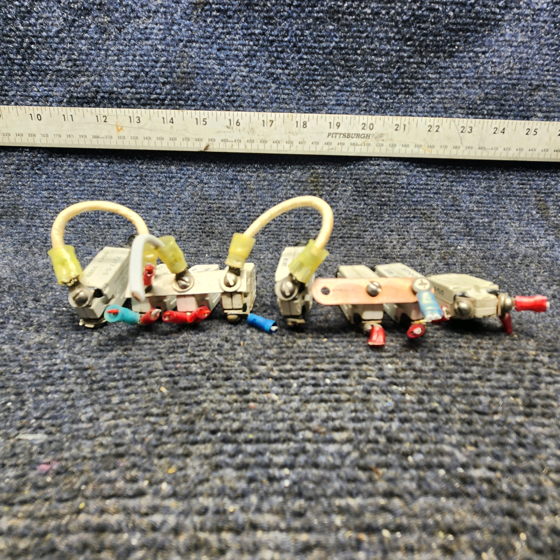 Used aircraft parts for sale, 7277-2-3, 7277-2-5 klixon 7277 Series Beechcraft A23A Musketeer Custom III KLIXON PUSH CIRCUIT BREAKER (SET OF 8)  (4-5A0 (2-3A) (1-7A) (1-10A)
