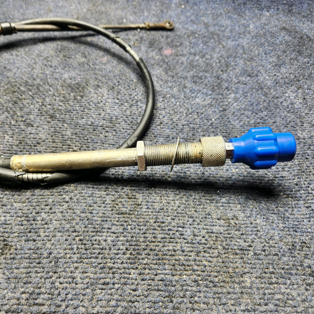 Used aircraft parts for sale, 36-380061-3 Beechcraft F33A VERNIER PROPELLER CONTROL CABLE ASSY (L: 75.25”)