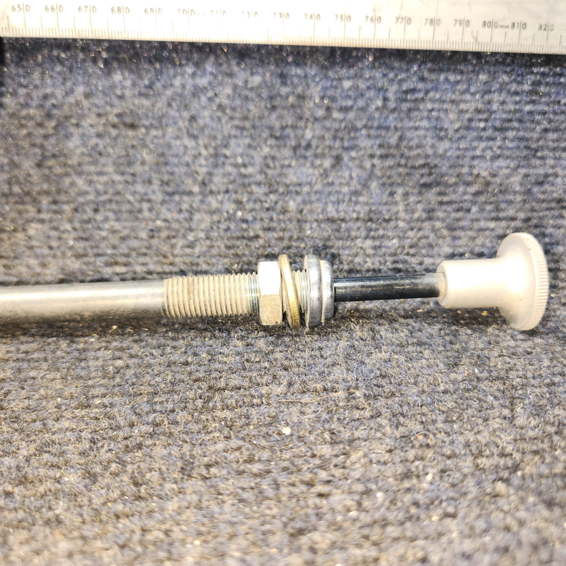 Used aircraft parts for sale, 653-032-10 Mooney Parking Brake Control Cable (33 3/4")