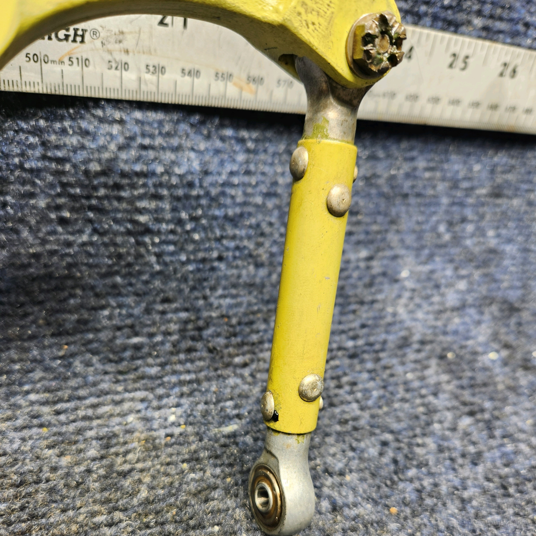 Used aircraft parts for sale, 002-410039-7 Beechcraft F33A RUDDER CONTROL BELLCRANK RH W RODS