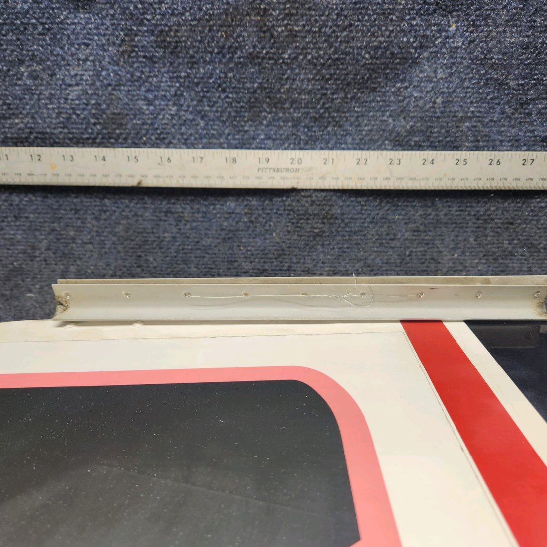 Used aircraft parts for sale, 169-430012-607 Beechcraft A24R Baggage Door Structure (Minus Latch) W/ Hinge