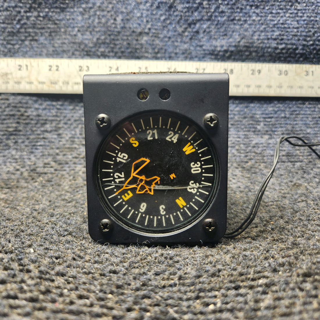 Used aircraft parts for sale, PAI-700 Precision Aviation, Inc Cessna 172 Vertical Card Magnetic Compass 14V Light Low on Fluid