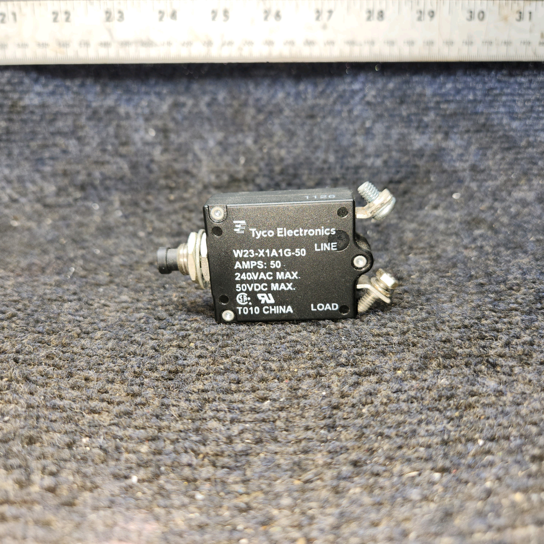 Used aircraft parts for sale, W23-X1A1G-50 Tyco Electronics Cessna 172E Circuit Breaker, 50 Amps