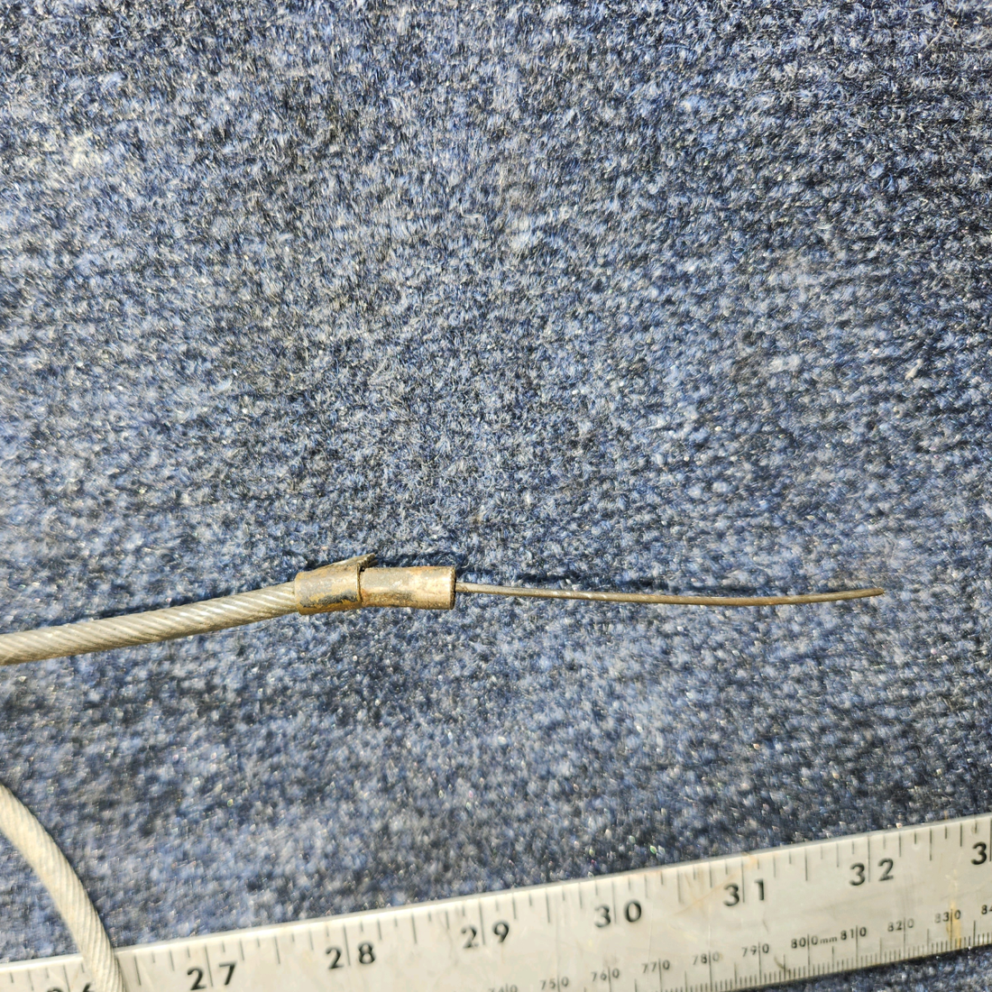Used aircraft parts for sale, 63902-005 PIPER PA28-140 Cabin Heat Control Cable Assembly (Length: 37")