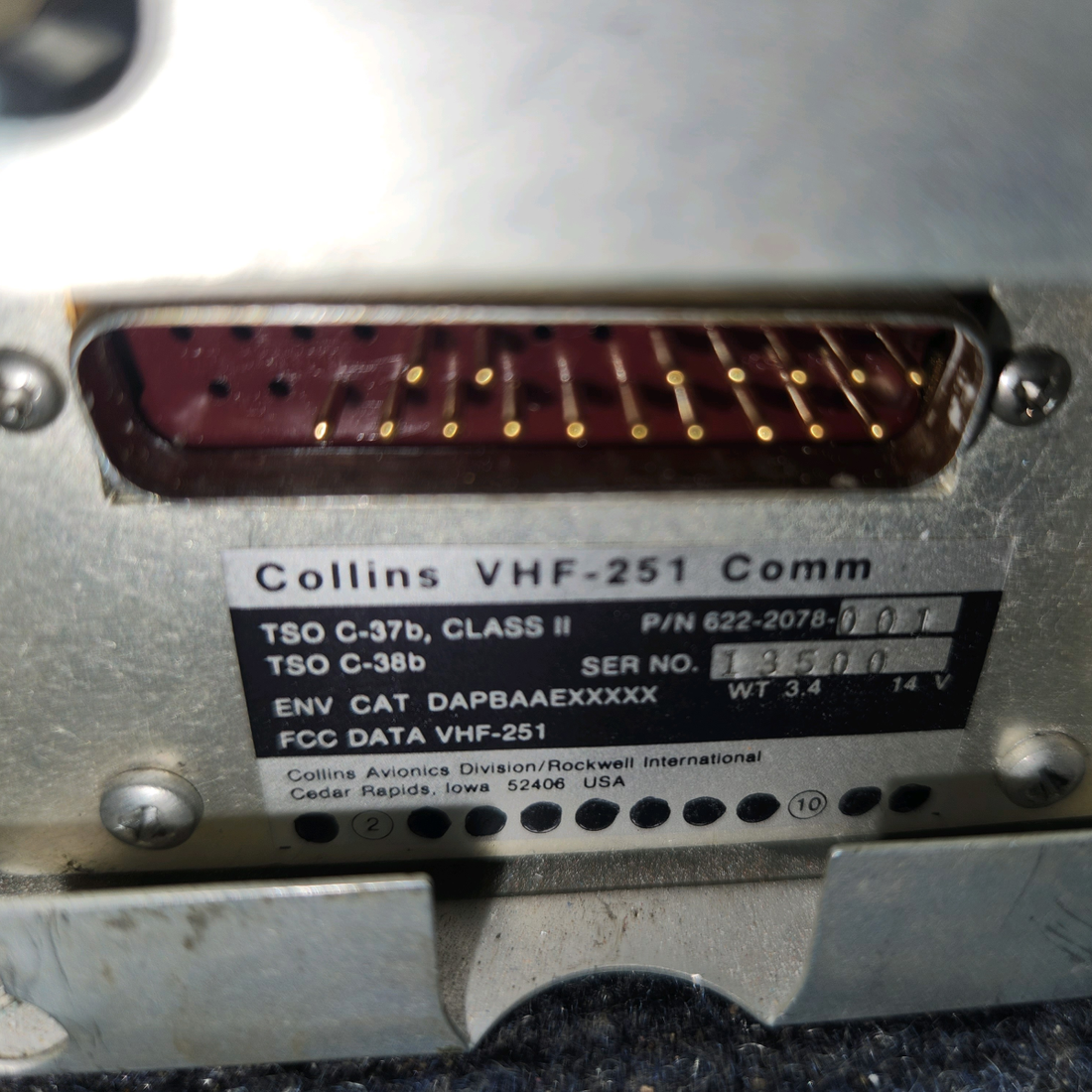 Used aircraft parts for sale, 622-2078-001 / 622-2080-011 Collins Collins Communication / Navigation Radio W/ Tray  "NO CONNECTORS"