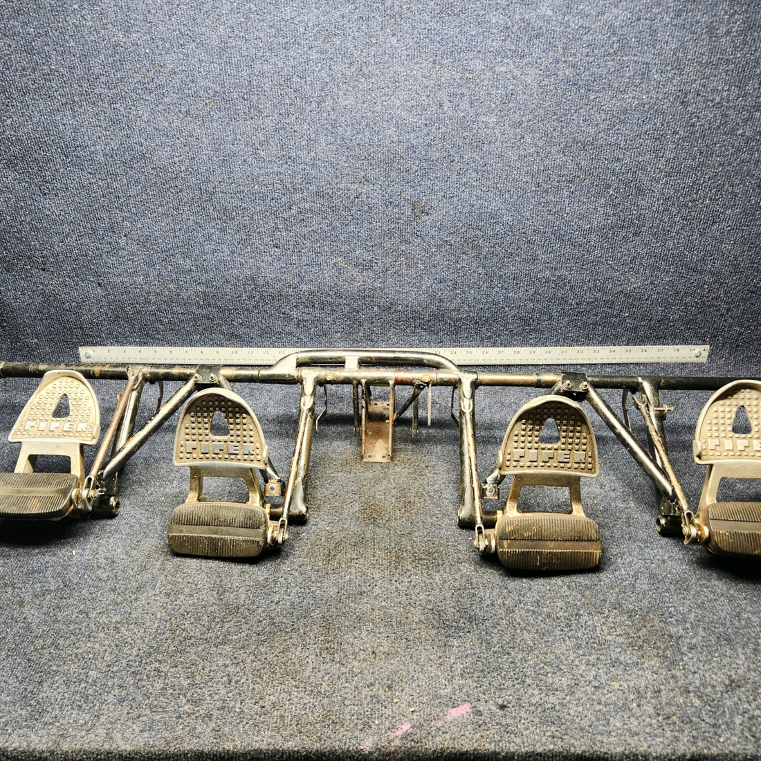 Used aircraft parts for sale, 63464-005 Piper PA32RT-300 RUDDER PEDAL BAR ASSEMBLY NO MASTER CYLINDER INCLUDE