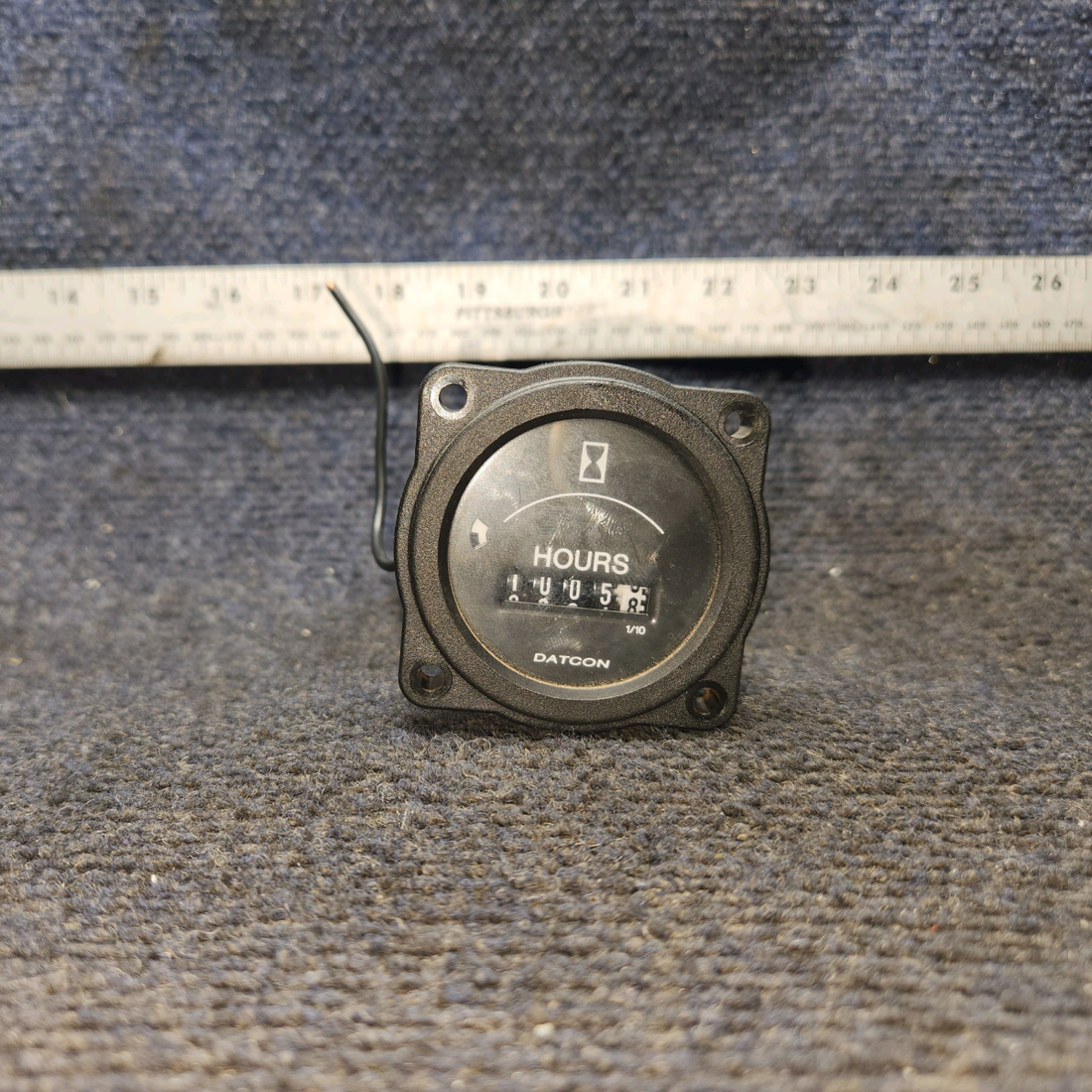 Used aircraft parts for sale, 102149 Datcon 773-IB Piper PA28-140 Hour Meter Indicator (5.8 Hours, 5–40 Volts)