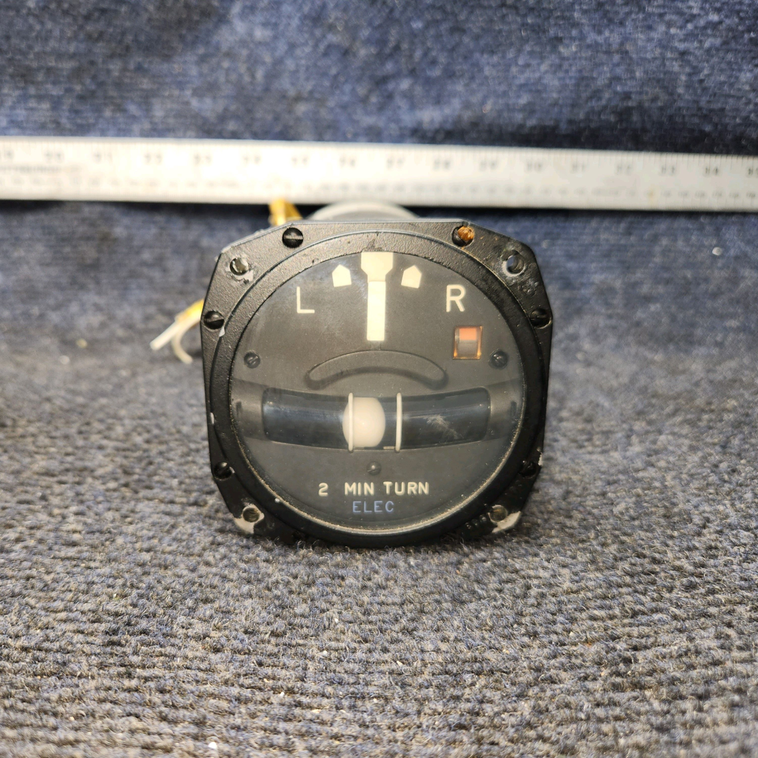 Used aircraft parts for sale, RCA56 RC Allen RCA 56 Piper PA28-140 Turn and Bank Indicator with Connector