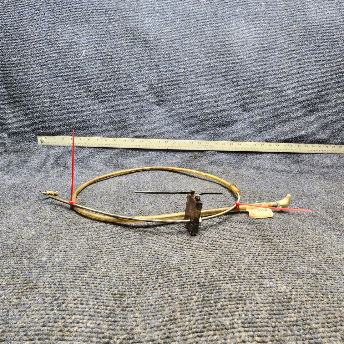 Used aircraft parts for sale, 35-380063-13 Beechcraft F33A PARKING BRAKE CONTROL CABLE ASSEMBLY (LENGTH: 59")