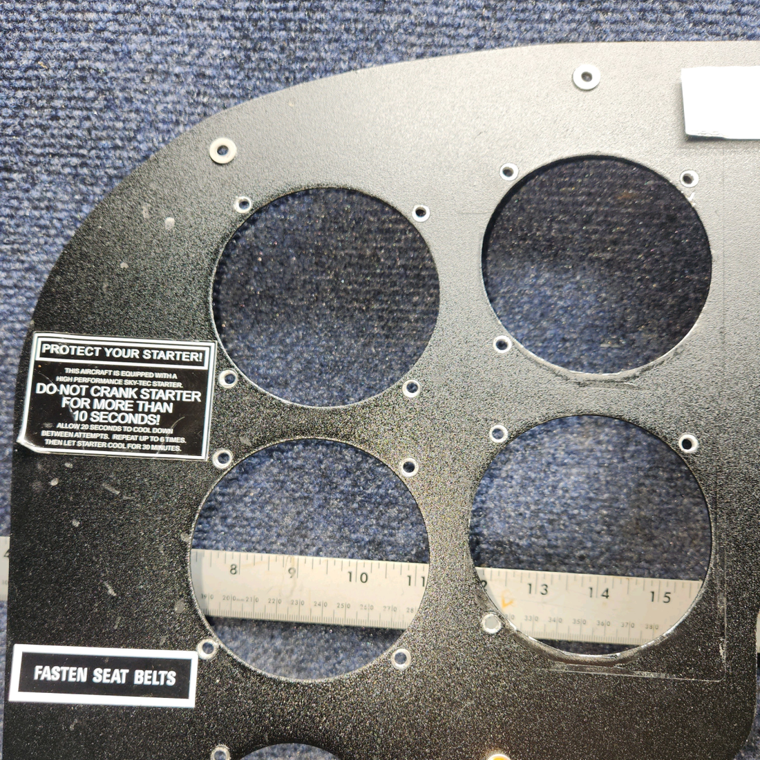 Used aircraft parts for sale, 0513316-3 Cessna 172E Instrument Shock Panel Cover