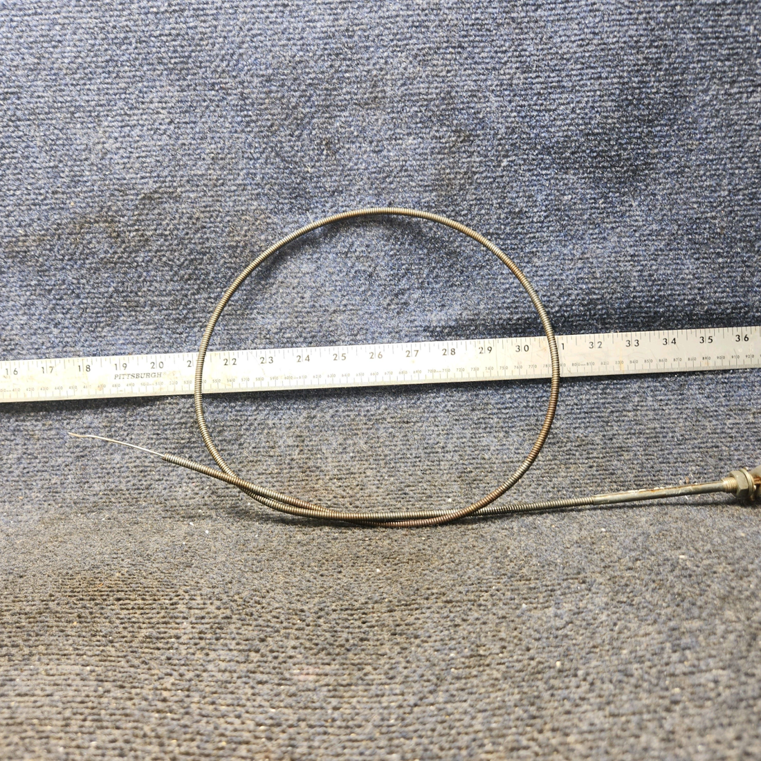 Used aircraft parts for sale, 51231-2, 0513173-1 Cessna 172F Mixture Control Cable with Lock - Length 44.5"