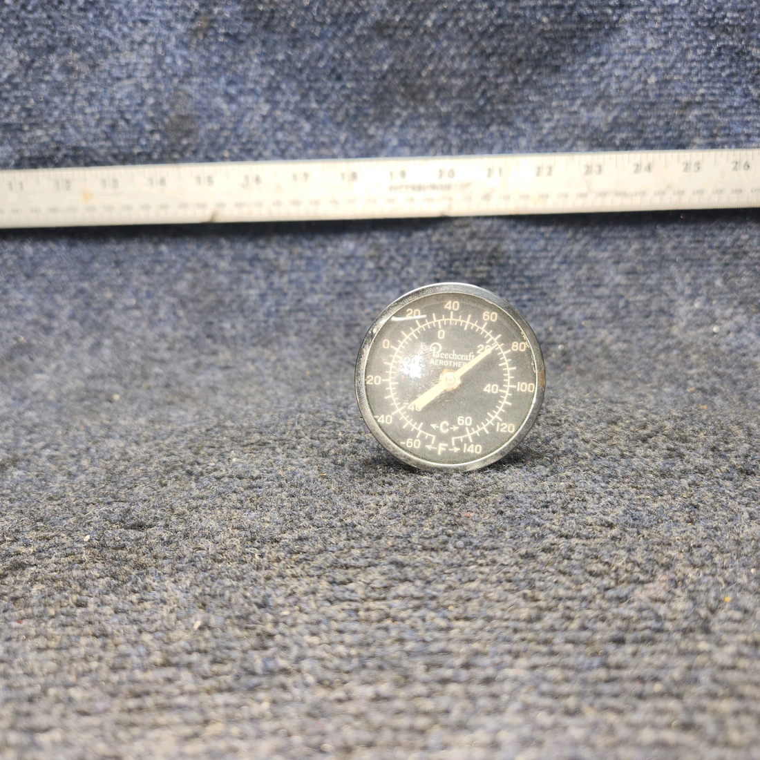 Used aircraft parts for sale, 35-380019-3 Rochester Beechcraft A24R Rochester Outside Air Temperature Indicator