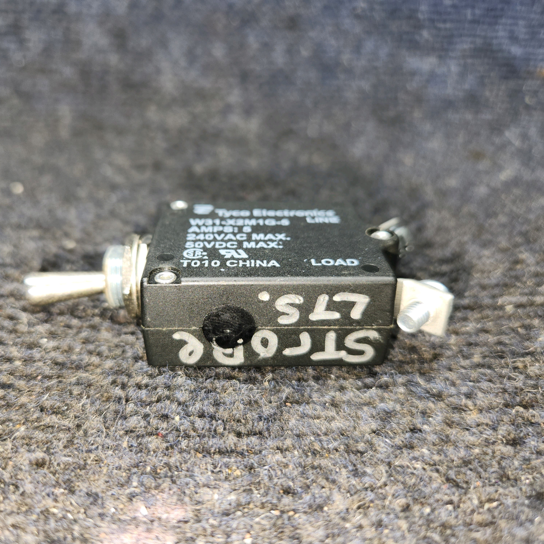 Used aircraft parts for sale, W31X2M1G5 Tyco Electronics W31 Series PIPER PA-24-250 Circuit Breaker – 5 Amps, Price per Each