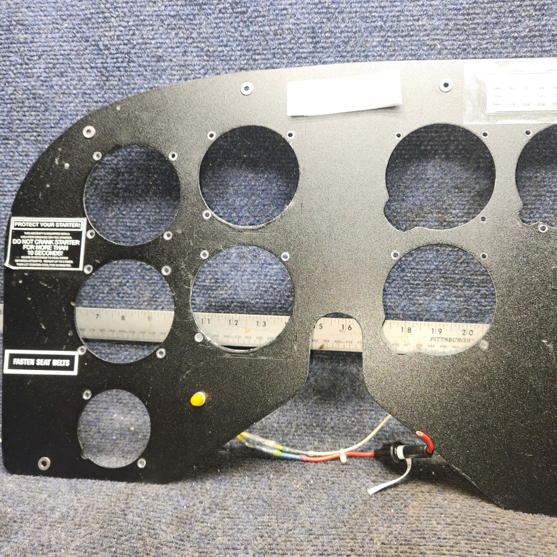 Used aircraft parts for sale, 0513316-3 Cessna 172E Instrument Shock Panel Cover