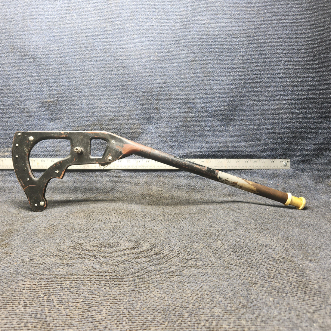 Used aircraft parts for sale, 0510166-6, 0510171-1 Cessna 172E Flap Lever Assembly with Ratchet and Spacers