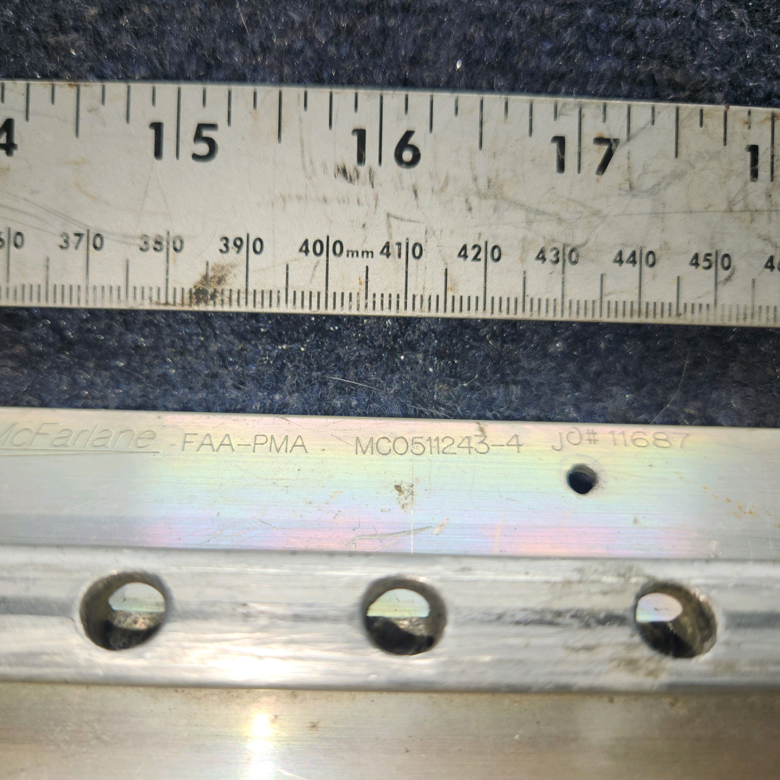 Used aircraft parts for sale, MC0511243-4 cessna 172N Seat Rail – Inboard LH
