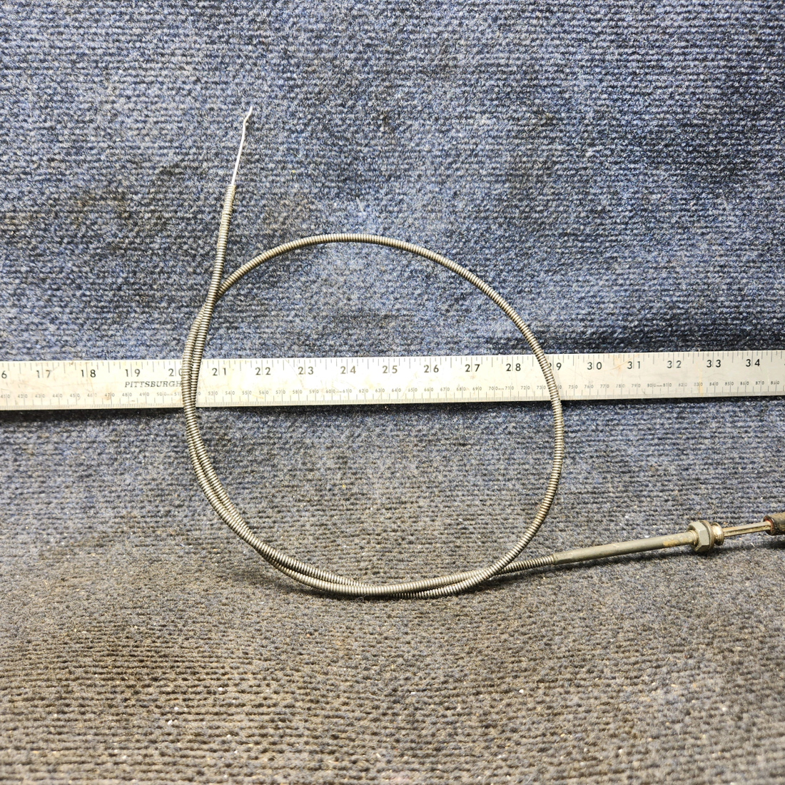 Used aircraft parts for sale, 0411090-28 Cessna C175 Carburator Heat Control Cable 46"