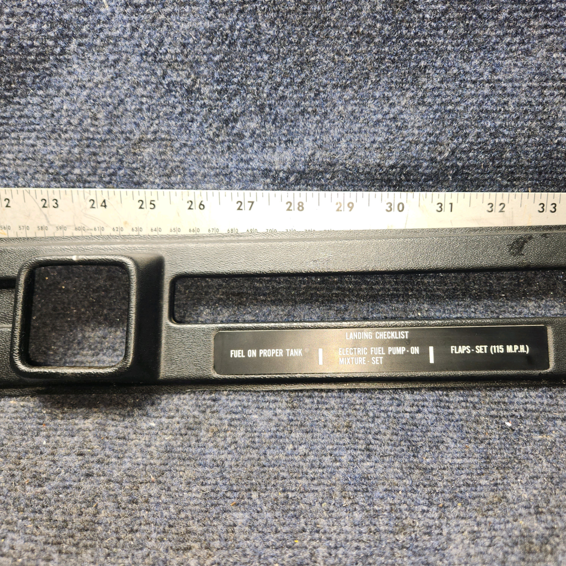 Used aircraft parts for sale, 01-028423-01 PIPER PA28-140 Instrument Panel Cover - RH/LH/Middle Panel
