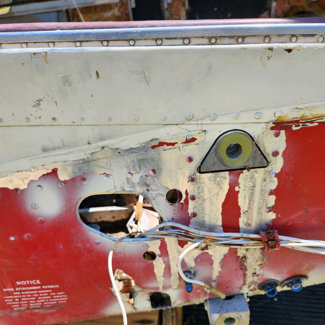 Used aircraft parts for sale, BONANZA F35 S/N D4260 BEECHCRAFT F35 FUSELAGE BELY LANDING- -OR IS SOLD IN PARTS.