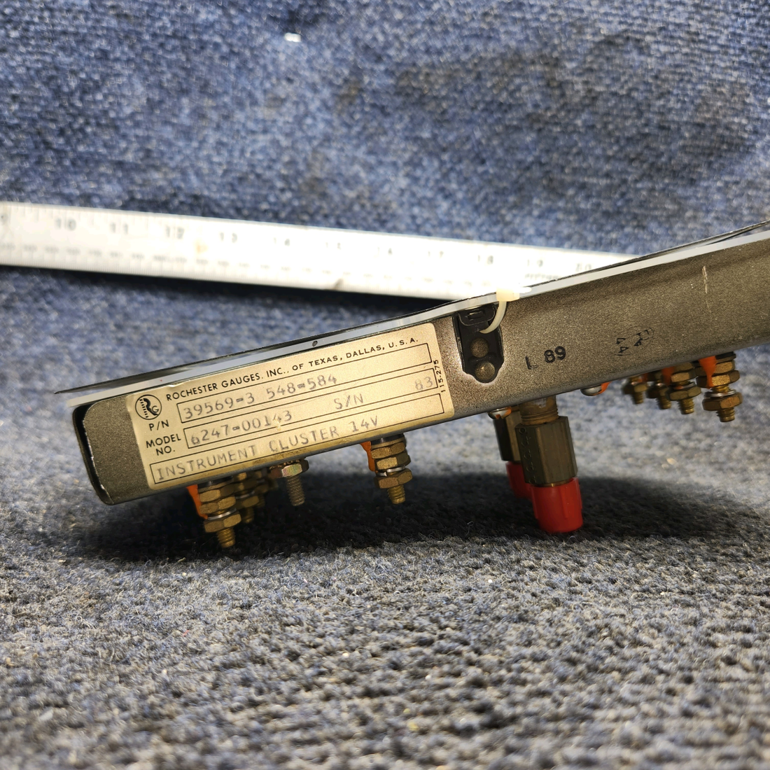 Used aircraft parts for sale, 39569-003 Rochester Gauges Piper PA34-220T Intrument Gauge Cluster (12V)
