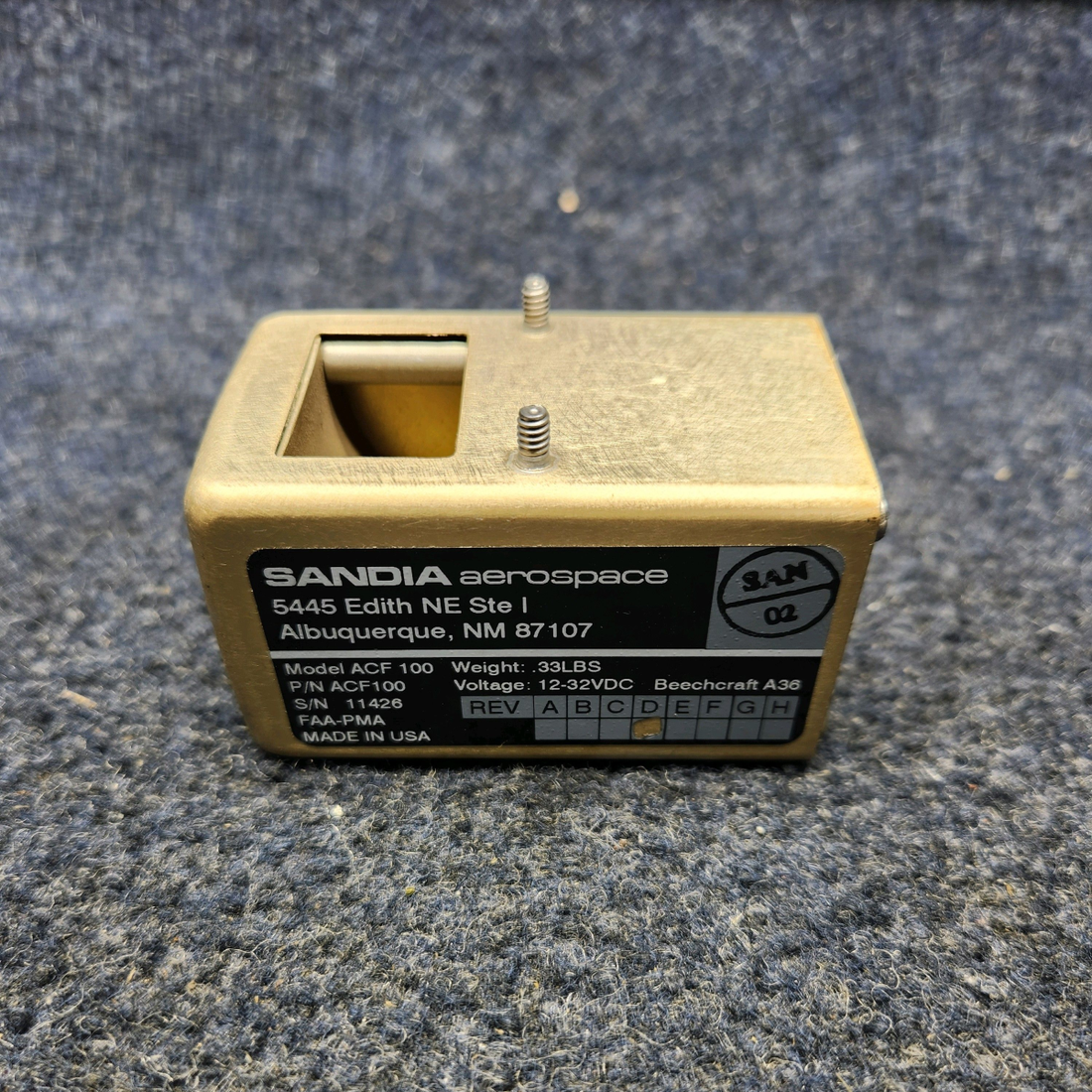 Used aircraft parts for sale, ACF100 PIPIR PA32RT-300 SANDIA AEROSPACE AVIONICS COOLING FAN (12-32V)