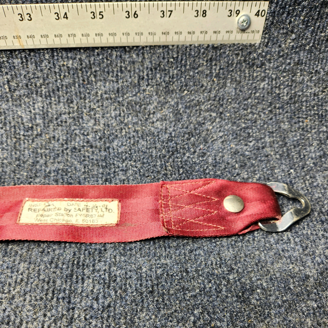 Used aircraft parts for sale, PS50039-4-16 Piper PA32RT-300 BELT SHOULDER FORWARD INERTIA REEL- INERTIA NO WORK PROPERLY-NEED OVERHAUL