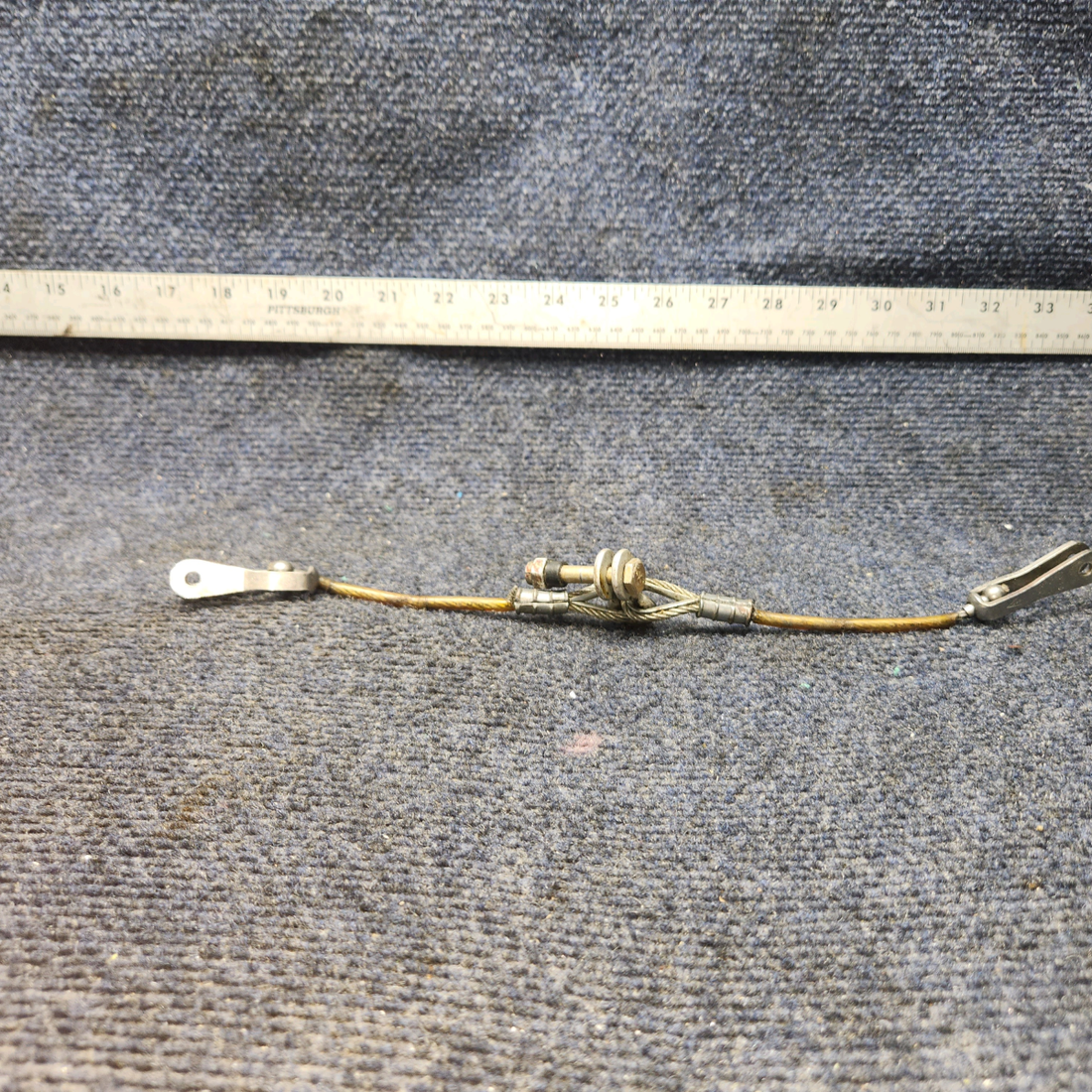 Used aircraft parts for sale, 65774-000 PIPER PA28-140 Cable Assy Seatbelt Attach - Rear Center