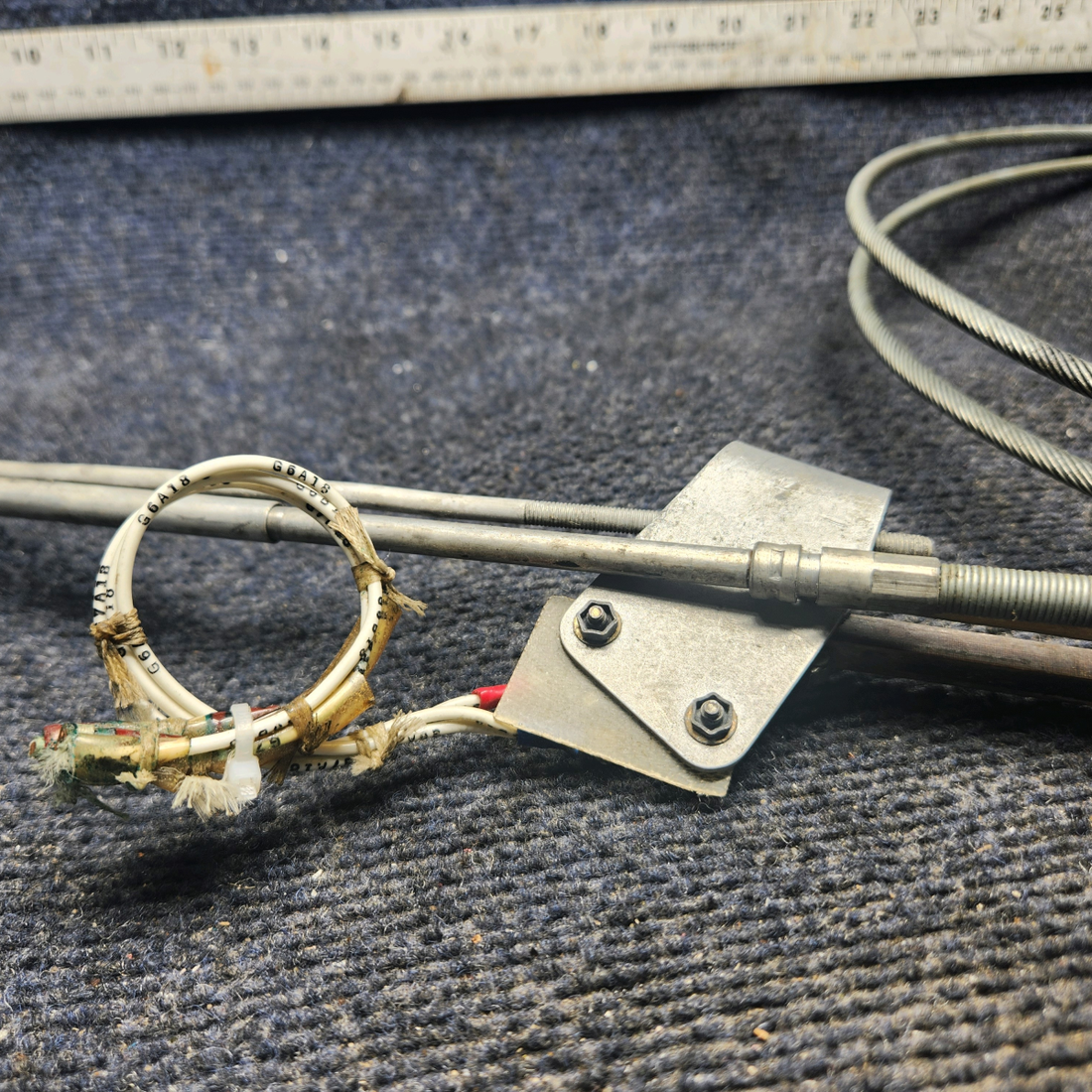 Used aircraft parts for sale, 50‑389012‑11 BEECHCRAFT 95-55B Engine Throttle Control Assembly – LH/RH, 124"