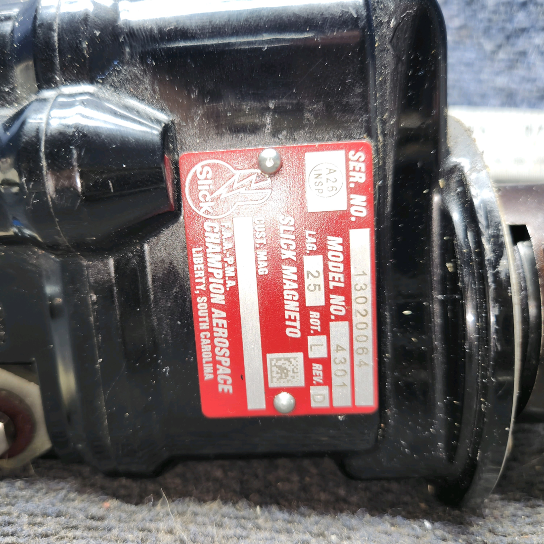 Used aircraft parts for sale, 4301 Champion Aerospace cessna 150G Slick Magneto