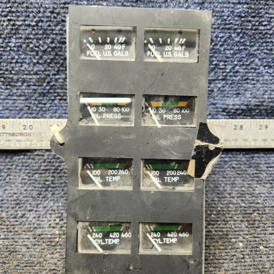 Used aircraft parts for sale, 39569-003 Rochester Gauges Piper PA34-220T Intrument Gauge Cluster (12V)