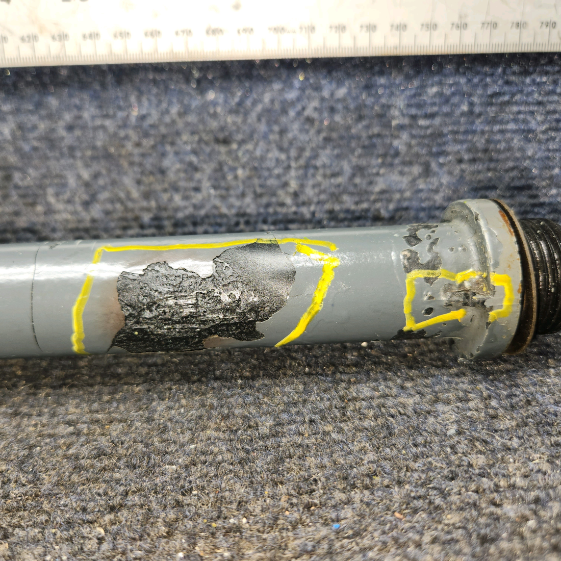 Used aircraft parts for sale, 75736 Lycoming O-320-E2A PIPER PA28-140 Tube Oil Level 11 9/16"