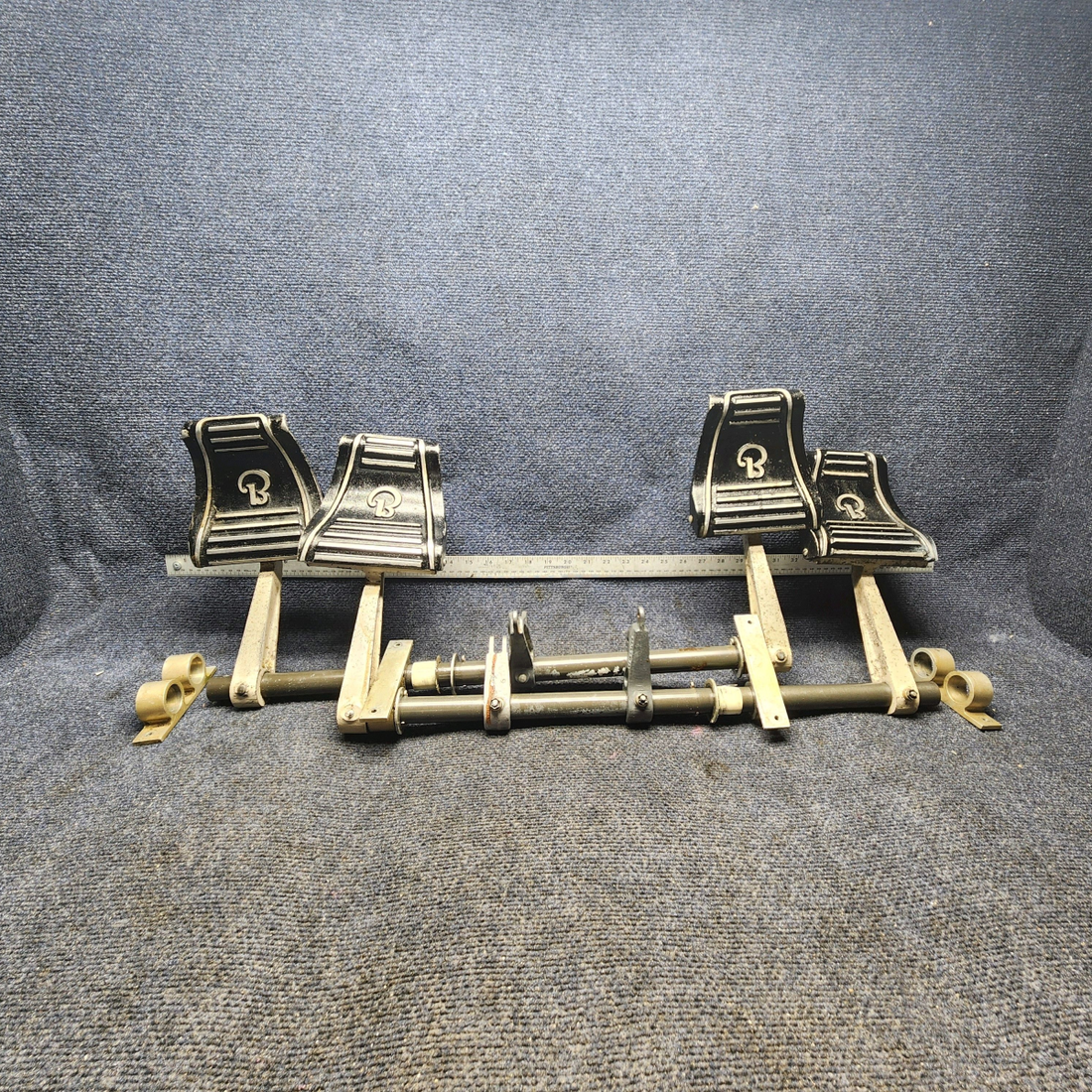 Used aircraft parts for sale, 169-524013-1 Beechcraft A23A Musketeer Custom III RUDDER PEDAL INSTALLATION ASSY