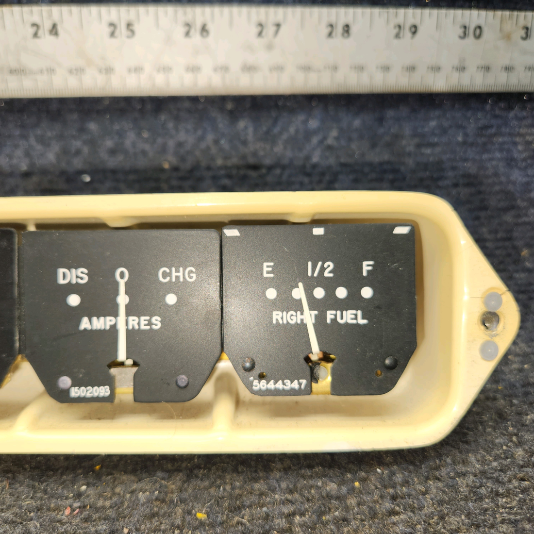 Used aircraft parts for sale, 35-324401-5 Beechcraft 35-B33 Instrument Gauge Cluster (Volts: 12)