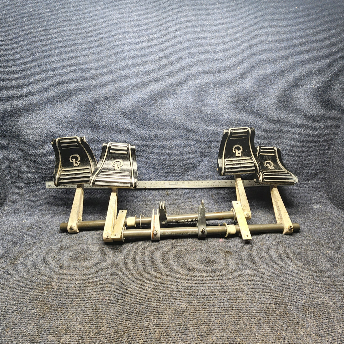 Used aircraft parts for sale, 169-524013-1 Beechcraft A23A Musketeer Custom III RUDDER PEDAL INSTALLATION ASSY