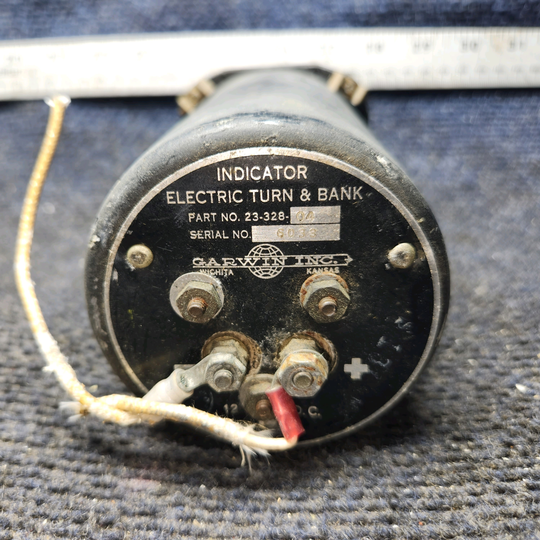 Used aircraft parts for sale, 23-328-04 Garwin Cessna 172 Electric Turn & Bank Indicator (12V)