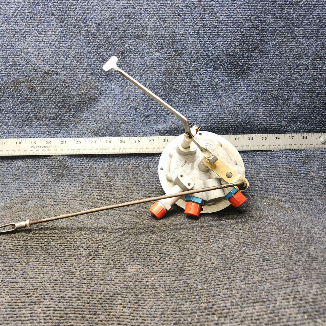 Used aircraft parts for sale, 65407-007 Airborne 1H65-5 Piper PA32RT-300 Fuel Selector Valve with Rod