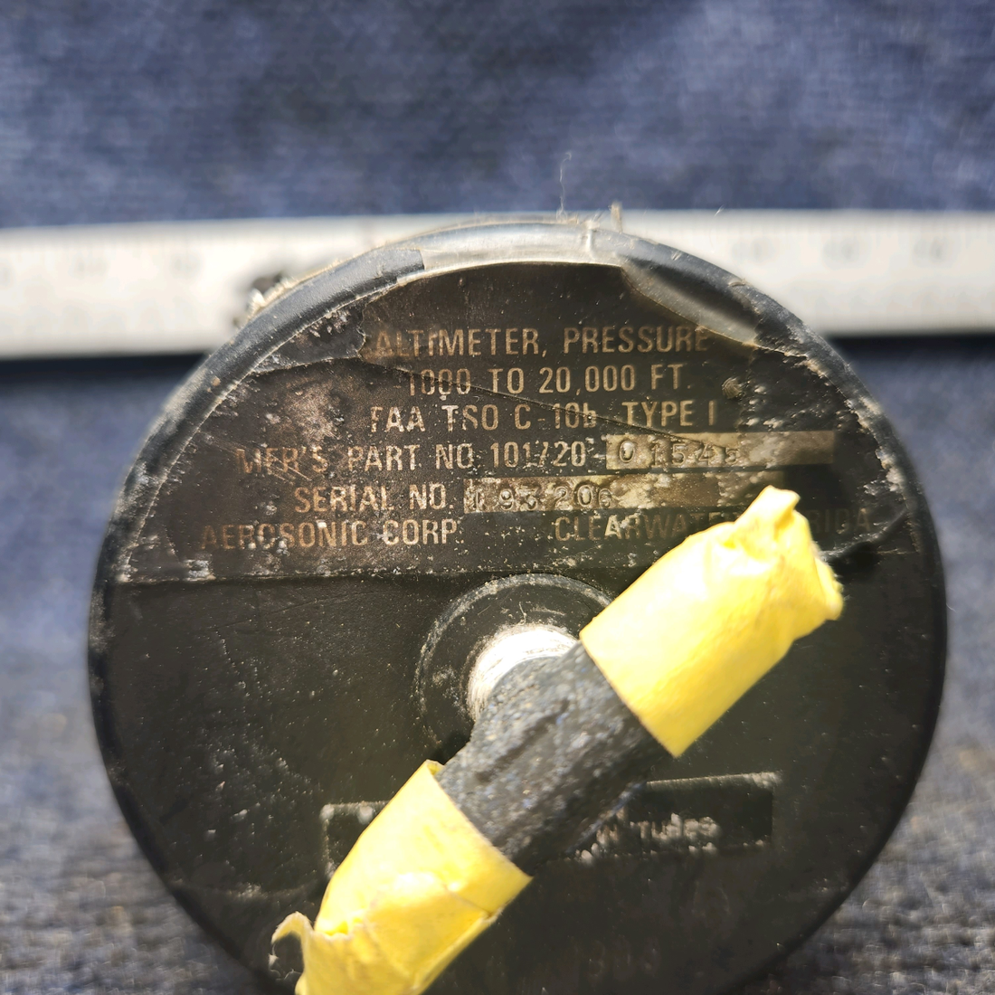 Used aircraft parts for sale, 101720-01545 Aerosonic Corp Piper PA28-161 Altimeter