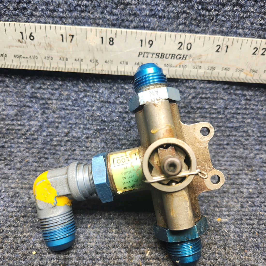 Used aircraft parts for sale, 36100-5 Mooney M20K AIRIGHT INC. FUEL SELECTOR VALVE