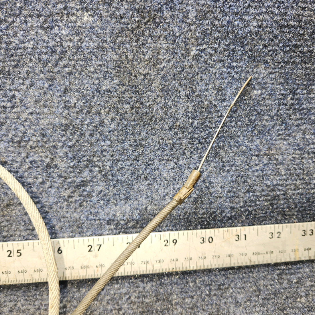 Used aircraft parts for sale, 63902-005 PIPER PA28-140 Cabin Heat Control Cable Assembly (Length: 37")