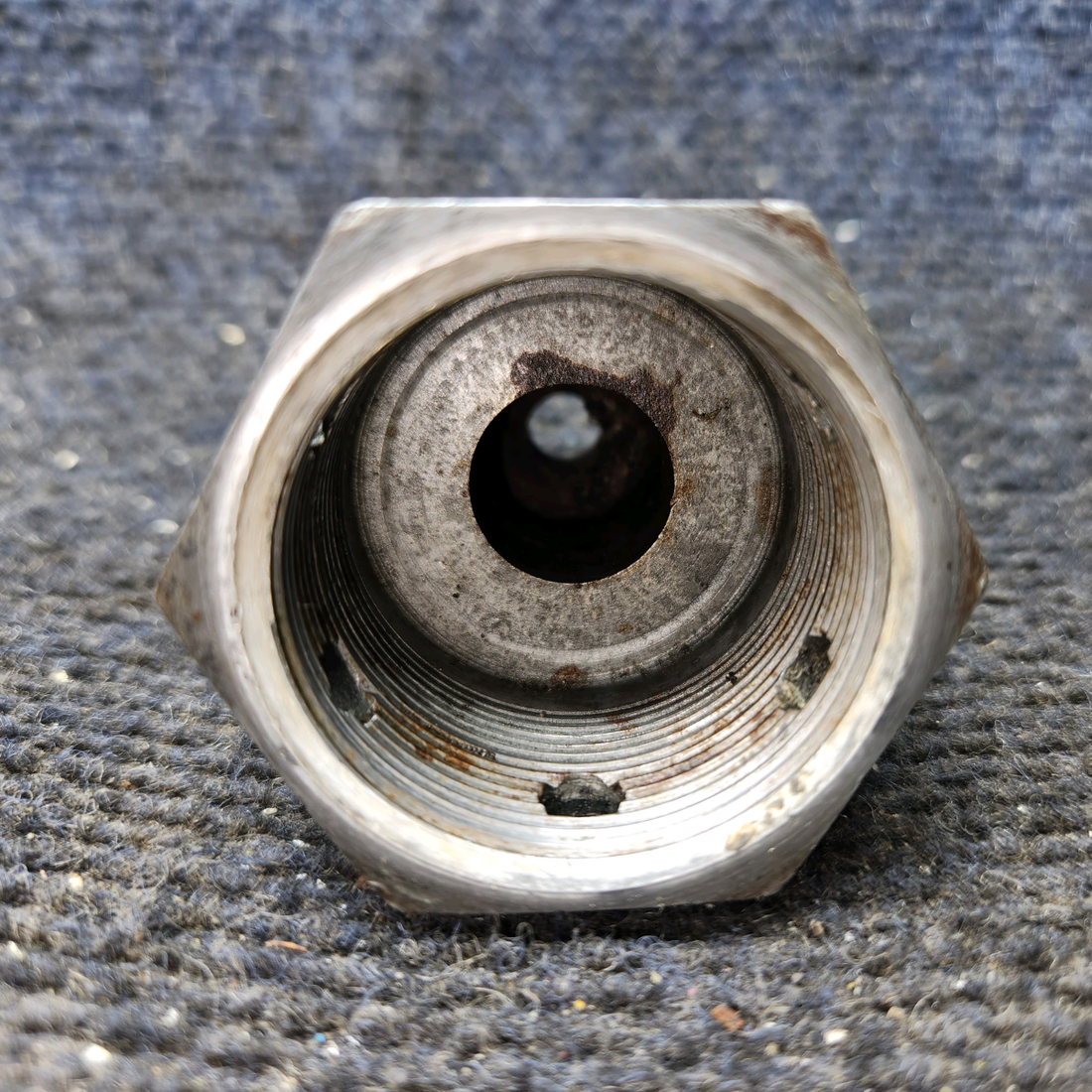 Used aircraft parts for sale, 0441130-2 Cessna 172 Main Gear Axle Fairing Nut (Length: 2.375")