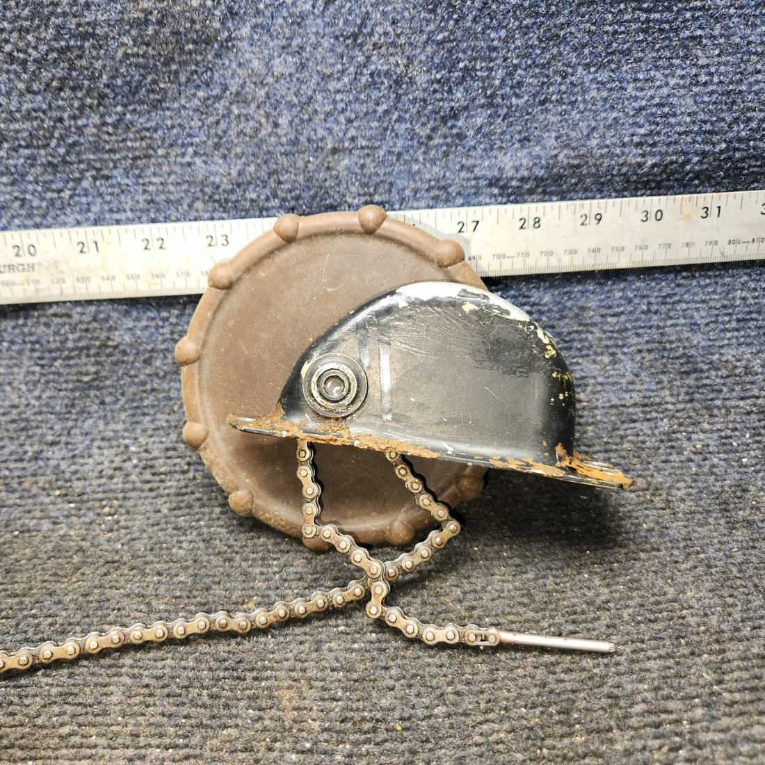 Used aircraft parts for sale, 0510127 Cessna C175 Elevator Tab Control Wheel W/Cover and Indicator