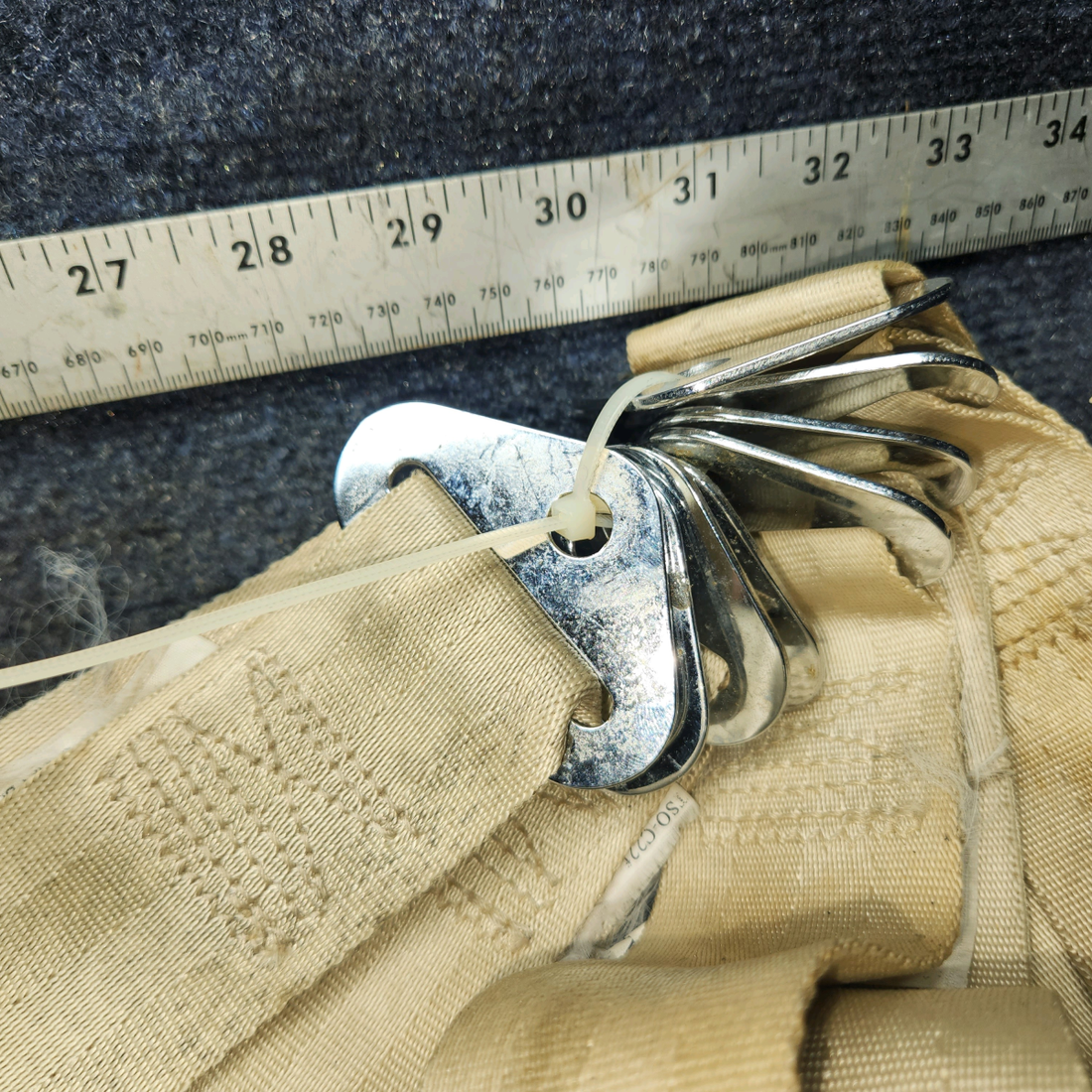 Used aircraft parts for sale, YB1R632K BEECHCRAFT F35 Pilot, Copilot, and Rear Seat Belt Assembly