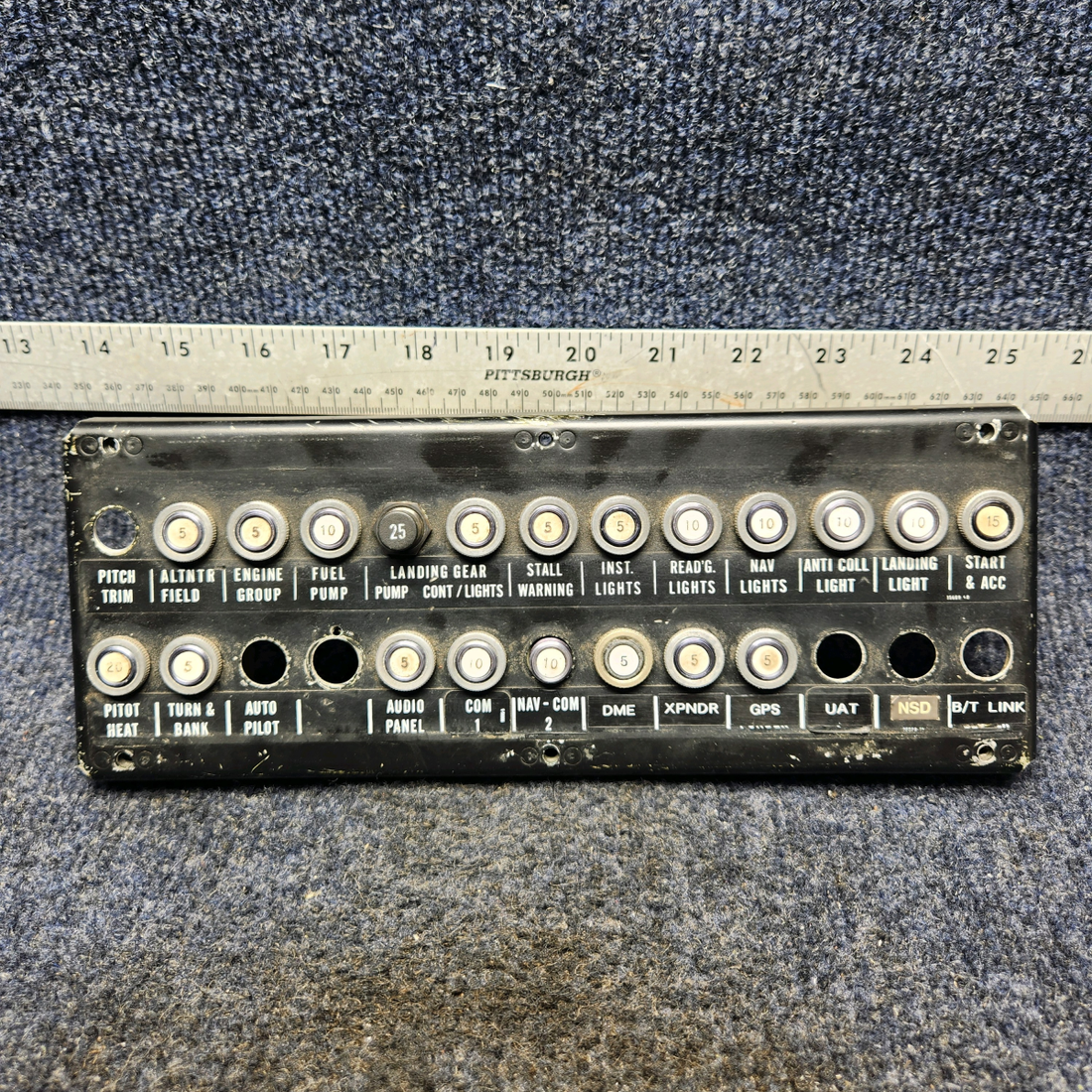 Used aircraft parts for sale, Control Panel Piper PA32RT-300 BUTTON CONTROL PANEL