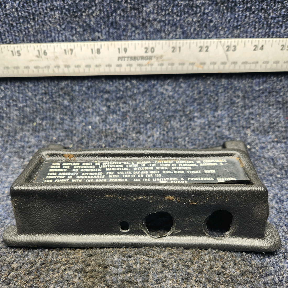Used aircraft parts for sale, 79182-02 Piper PA32RT-300 SWITCH PLATE COVER - UNLIGHTED