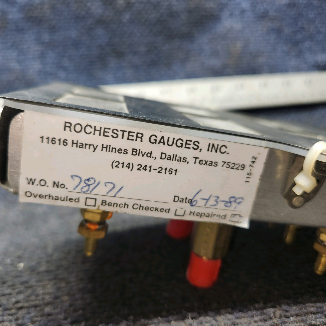 Used aircraft parts for sale, 39569-003 Rochester Gauges Piper PA34-220T Intrument Gauge Cluster (12V)